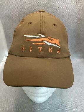 Sitka Gear Hat Brown Adjustable Strapback Hunting Cap Logo Outdoor